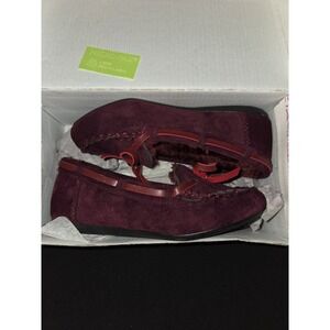 Crazy 8 Low Top Moccasin Boots Size 3Y‎ Burgandy